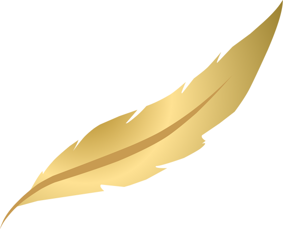 Elegance Gold Feather Icon