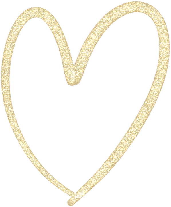 Gold Glitter Heart